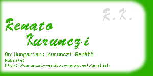 renato kurunczi business card